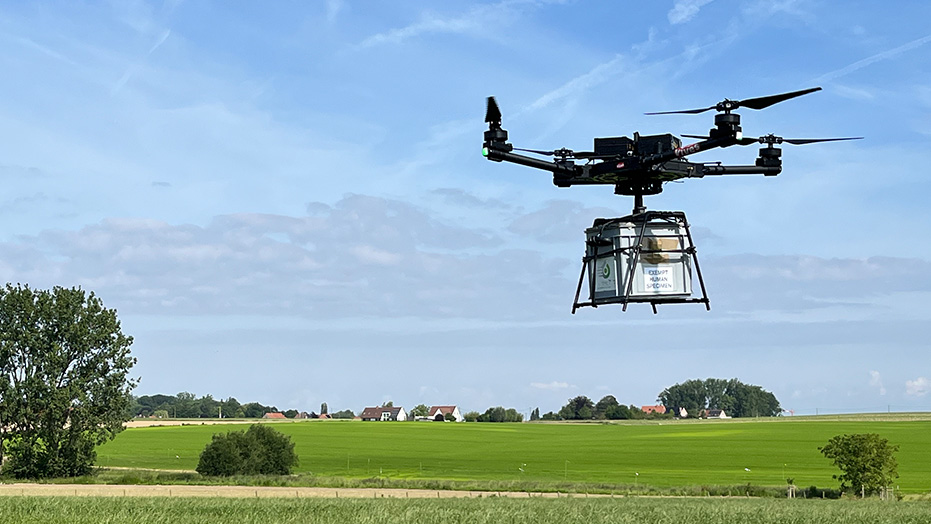 Drone met bloedstalen