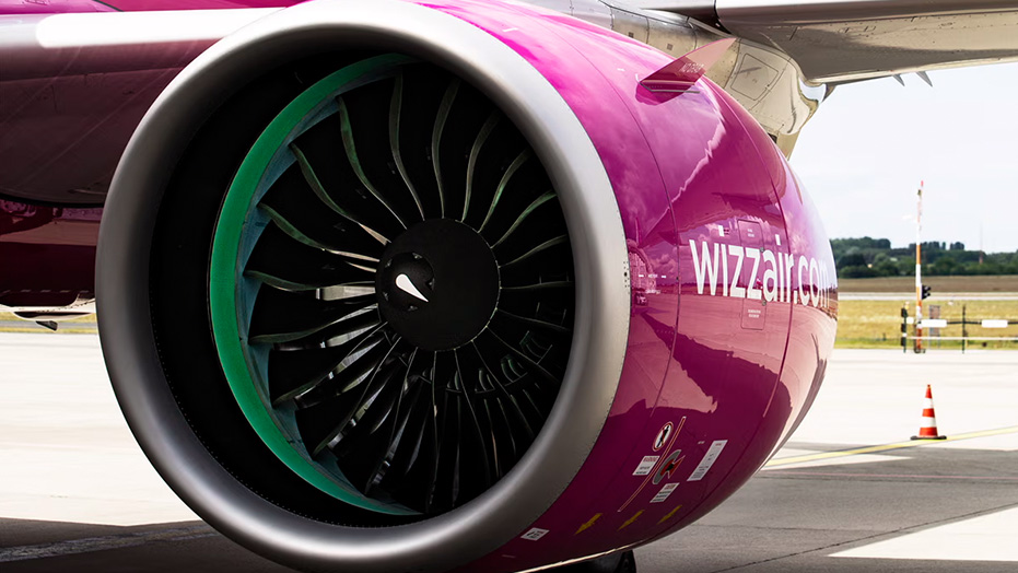 Wizz Air vliegtuigmotor